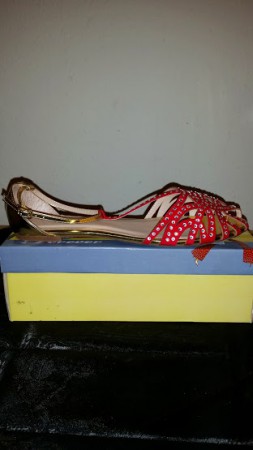 T-Strap Cherry Red Flat 